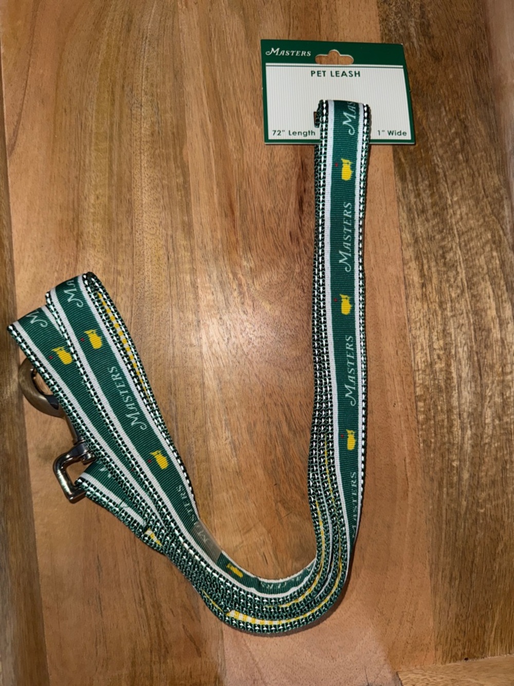Masters 2026 Green & Yellow Pet Leash with masters logo